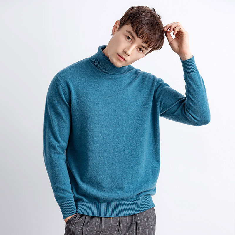 Sweaters de lana puro con un suéter de cuello de ronda de ronda 100% contenido, suéter de jarra de cuello redondo para hombres.