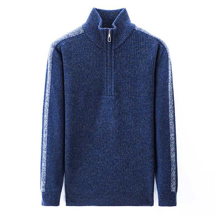 Suéter de jarra de algodón redondo de cuello redondo, suéter de jarro de cuello redondo de cachemira, suéter de jarra de cuello redondo azul marino son artículos esenciales en armarios de invierno, con múltiples ventajas