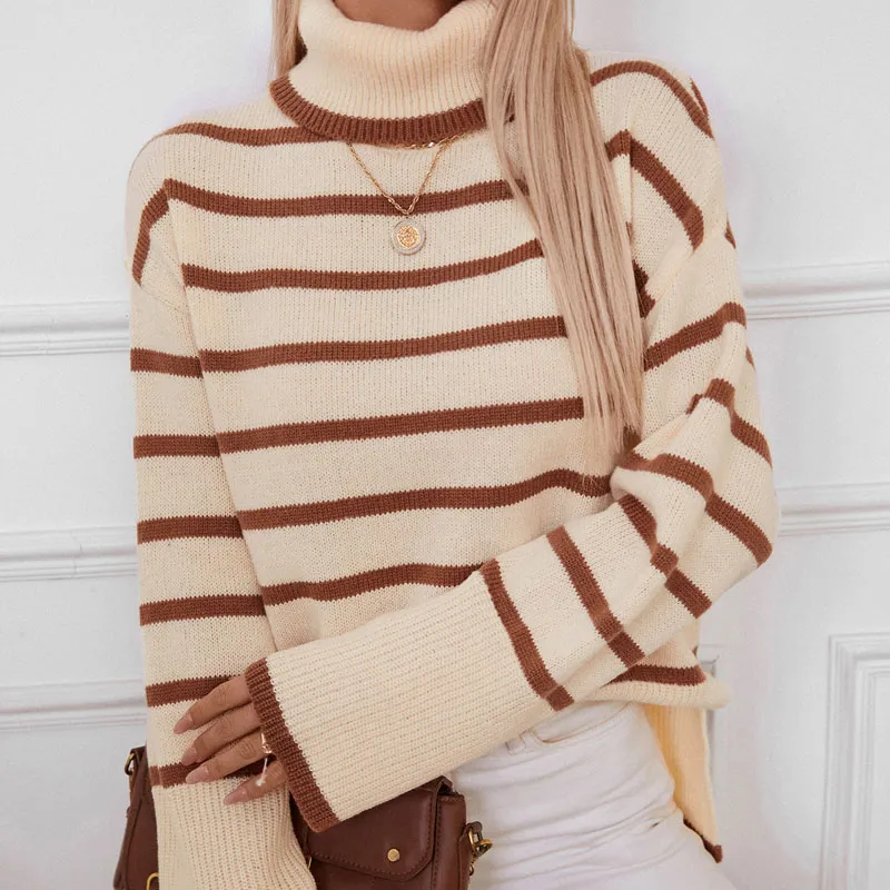 Este suéter elegante y elegante es imprescindible para cualquiera que quiera mantenerse cálido y moderno estos suéteres de lana de invierno, suéteres de cuello alto.