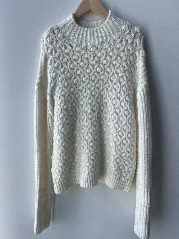 Mujeres de suéter de cuello de la tripulación de la tripulación de la tripulación de jacquard