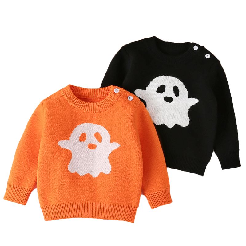 Suéter de cuello de la tripulación fantasma de Halloween