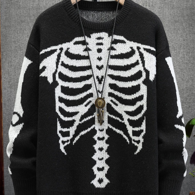 Sweater para hombre de la tripulación de calaveras de Halloween